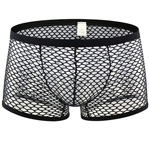 BIKETAFUWY Boxershorts Herren Unterwäsche Atmungsaktive Mesh Unterwäsche Mittlere Taille Freizeit Sport Unterhose Sexy Slips Männer 88 von BIKETAFUWY