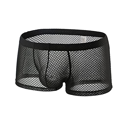 BIKETAFUWY Boxershorts Herren Unterwäsche Atmungsaktive Mesh Unterwäsche Mittlere Taille Freizeit Sport Unterhose Sexy Slips Männer 81 von BIKETAFUWY