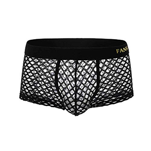 BIKETAFUWY Boxershorts Herren Unterwäsche Atmungsaktive Mesh Unterwäsche Mittlere Taille Freizeit Sport Unterhose Sexy Slips Männer 64 von BIKETAFUWY