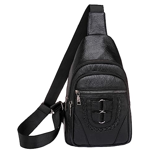 BIKETAFUWY Damen Crossbody Bag Brusttasche Stylisch Wasserabweisend Elegante Handtaschen Mit Verstellbaren Schultergurt Clutch Mode Elegant Crossbody Bag Damen Groß von BIKETAFUWY