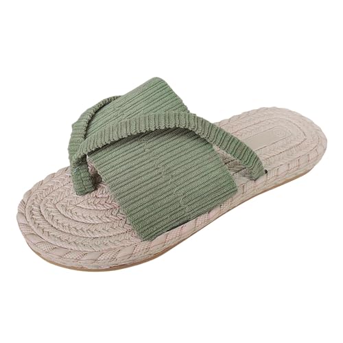 BIKETAFUWY Damen Sommermode Wildleder Flip Flops Outdoor Strand Hausschuhe Damen Schuhe Frühling (AG, 37) von BIKETAFUWY