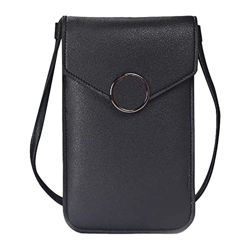 BIKETAFUWY Kleine Crossbody Handytasche Smartphone Handytasche Brieftasche Kleine Tasche Geschenke mit Große Kapazität Leder Handytasche zum Umhängen von BIKETAFUWY