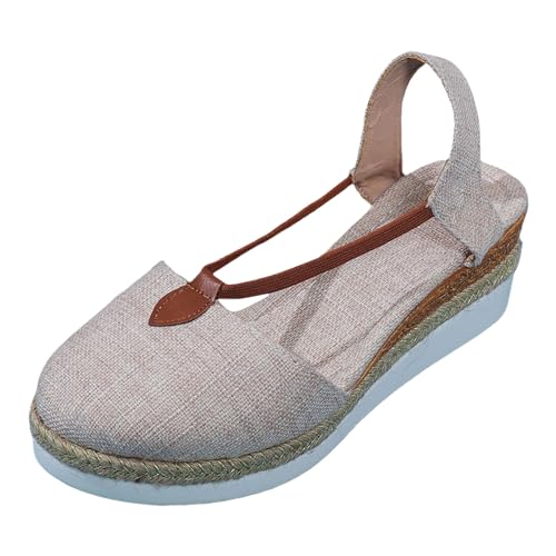 BIKETAFUWY Sandalen Damen Sommer Anti-Rutsch keilsandalen Komfortables Sommersandalen Slingback Muffin Weiche Sohle Sommerschuhe Mode Strandsandalen Damensandalette Sommerschuhe Freizeitschuhe von BIKETAFUWY