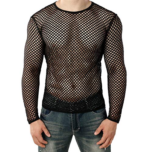 Herren Fischnetz T-Shirt Langarm Shirts Muskel Transparent Shirts Männer Top Netzshirt Sexy Netz Unterhemd Slim Fit Tops Unterwäsche Netzstruktur Netzhemd mit Halbem Arm Durchsichtiges Oberteil Herren Fischnetz T-Shirt Langarm Shirts Muskel Transparent Shirts Männer Top Netzshirt Sexy Netz Unterhemd Slim Fit Tops Unterwäsche Netzstruktur Netzhemd mit Halbem Arm Durchsichtiges Oberteil von BIKETAFUWY