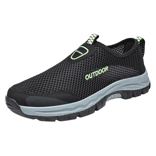 Herren-Sneaker, Sommer, aus Netzstoff, Wanderschuhe, leicht, ohne Schnürsenkel, Sneaker, Herren, Laufen, Sport, Sneaker, Sportschuhe, orthopädisch, Sicherheitsschuhe, Sneaker, 01 Schwarz, 40 EU Herren-Sneaker, Sommer, aus Netzstoff, Wanderschuhe, leicht, ohne Schnürsenkel, Sneaker, Herren, Laufen, Sport, Sneaker, Sportschuhe, orthopädisch, Sicherheitsschuhe, Sneaker, 01 Schwarz, 40 EU von BIKETAFUWY