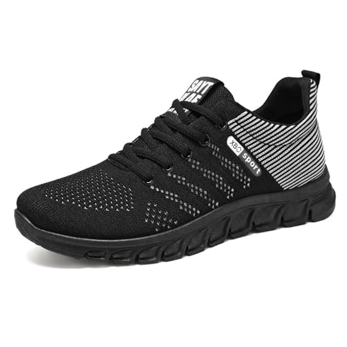 Herren-Sneaker, Sommer, aus atmungsaktivem Netzstoff, Sneaker, Laufschuhe, Sport, Sneaker, leicht, Wanderschuhe, Walking, Sneaker, orthopädisch, Sicherheitsschuhe, Sneaker, 01 Schwarz, 43 EU Herren-Sneaker, Sommer, aus atmungsaktivem Netzstoff, Sneaker, Laufschuhe, Sport, Sneaker, leicht, Wanderschuhe, Walking, Sneaker, orthopädisch, Sicherheitsschuhe, Sneaker, 01 Schwarz, 43 EU von BIKETAFUWY