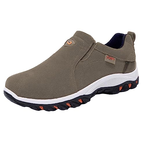 Herren-Sneaker, ohne Schnürsenkel, Wildleder, Sneaker, Running, Sport, Sneaker, leicht, orthopädisch, Sicherheitsschuhe, Wanderschuhe, Walking, Sneaker, 01 Grey, 42 EU Herren-Sneaker, ohne Schnürsenkel, Wildleder, Sneaker, Running, Sport, Sneaker, leicht, orthopädisch, Sicherheitsschuhe, Wanderschuhe, Walking, Sneaker, 01 Grey, 42 EU von BIKETAFUWY