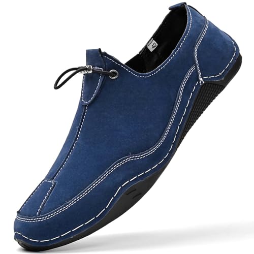 Mokassin Herren-Sneaker, Laufen, Sport, Leder, Sneaker, Herren, flach, leicht, Mokassins, Sneaker und Sportschuhe, Orthopädische Sneaker, Wanderschuhe, Walking, Sicherheitsschuhe, 01 Blau, 43 EU Mokassin Herren-Sneaker, Laufen, Sport, Leder, Sneaker, Herren, flach, leicht, Mokassins, Sneaker und Sportschuhe, Orthopädische Sneaker, Wanderschuhe, Walking, Sicherheitsschuhe, 01 Blau, 43 EU von BIKETAFUWY