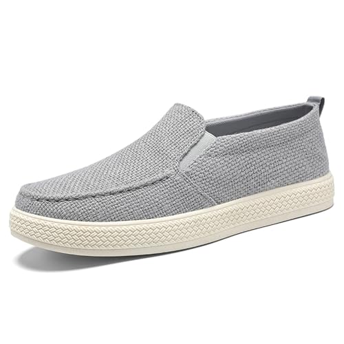 Sneakers Herren Plattformen aus Segeltuch Sneaker Herren Running Slip On Sneaker und Sportschuhe leicht Sicherheitsschuhe Wanderschuhe Walking Orthopädische Sneakers, 01 Grey, 44 EU Sneakers Herren Plattformen aus Segeltuch Sneaker Herren Running Slip On Sneaker und Sportschuhe leicht Sicherheitsschuhe Wanderschuhe Walking Orthopädische Sneakers, 01 Grey, 44 EU von BIKETAFUWY
