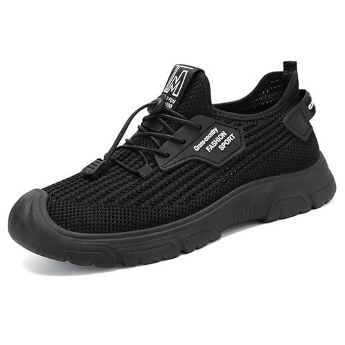Sneakers Herren Running ohne Schnürung Sneaker Herren aus gestricktem Mesh Orthopädische Schuhe leicht Sneakers Sicherheitsschuhe Wanderschuhe Walking Sneaker und Sportschuhe Sneaker, 01 Schwarz, 41 Sneakers Herren Running ohne Schnürung Sneaker Herren aus gestricktem Mesh Orthopädische Schuhe leicht Sneakers Sicherheitsschuhe Wanderschuhe Walking Sneaker und Sportschuhe Sneaker, 01 Schwarz, 41 von BIKETAFUWY