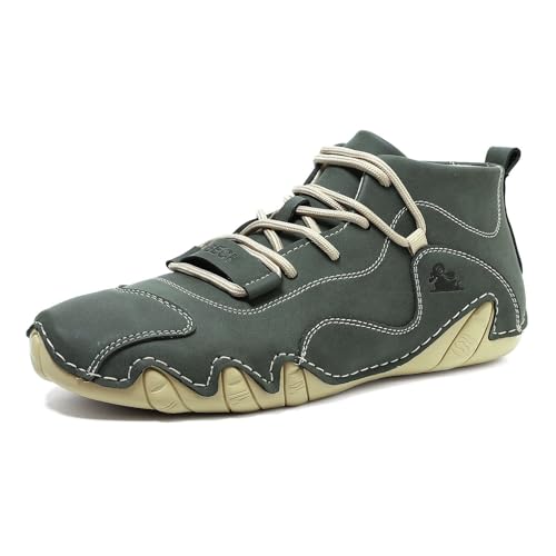 Wanderschuhe für Herren, Leder, Wanderschuhe, Herren, Laufen, Stiefel, wasserdicht, Sneaker, Sportschuhe, Walking, Arbeitsschuhe, Sicherheit, Sneaker, Orthopädische Sneakers, 01 grün, 43 EU Wanderschuhe für Herren, Leder, Wanderschuhe, Herren, Laufen, Stiefel, wasserdicht, Sneaker, Sportschuhe, Walking, Arbeitsschuhe, Sicherheit, Sneaker, Orthopädische Sneakers, 01 grün, 43 EU von BIKETAFUWY