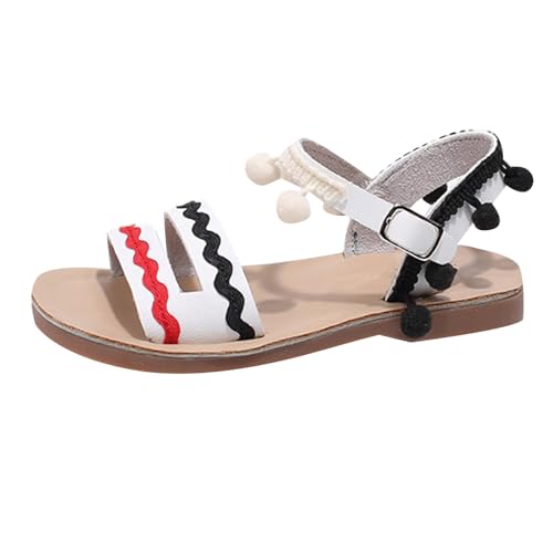 sandalen mädchen 24 Plateausandalen Sommersandalen mit Klettverschluss Peep Toe Prinzessin Schuhe Strandsandalen Elegant Glänzenden Abendschuhe Bohemian Sandaletten Freizeitschuhe von BIKETAFUWY