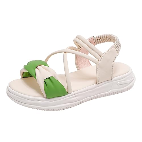 sandalen mädchen 27 Plateausandalen Sommersandalen Peep Toe Kinderschuhe Strandsandalen Bohemian Sandaletten Mode Römersandalen Komfortables Anti-Rutsch Freizeitschuhe Mode Römersandalen von BIKETAFUWY