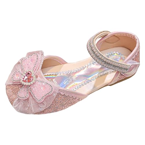 sandalen mädchen 32 Plateausandalen Sommersandalen mit Klettverschluss Peep Toe Prinzessin Schuhe Strandsandalen Elegant Glänzenden Abendschuhe Bohemian Sandaletten Schmetterling Freizeitschuhe von BIKETAFUWY