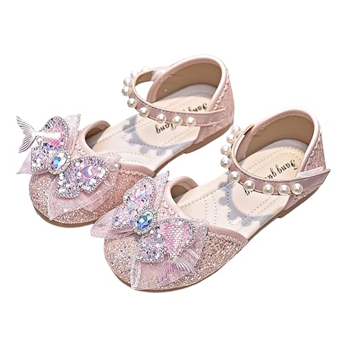 sandalen mädchen 34 Plateausandalen Sommersandalen mit Klettverschluss Peep Toe Prinzessin Schuhe Strandsandalen Elegant Glänzenden Abendschuhe Bohemian Sandaletten Schmetterling Freizeitschuhe von BIKETAFUWY