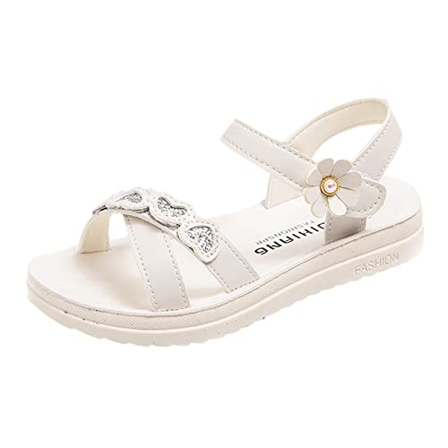 sandalen mädchen 35 Plateausandalen Sommersandalen mit Klettverschluss Peep Toe Strandsandalen Kinderschuhe Bohemian Sandaletten Komfortables Anti-Rutsch Freizeitschuhe Mode Römersandalen von BIKETAFUWY