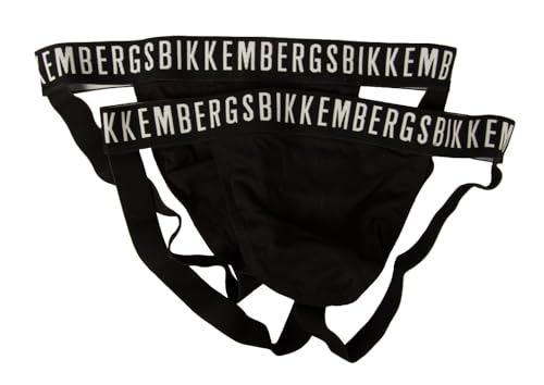 BIKKEMBERGS 2er-Pack Jockstrap Herren Jockstrap-Slip Unterwäsche Artikel BKK1UJK13BI Bi-Pack Jockstrap, Black, M von BIKKEMBERGS