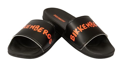 BIKKEMBERGS Herren-Strand- oder Pool-Slipper mit Logo, Artikel BKK3MSR03, Serie Basic, Black, 42 von BIKKEMBERGS