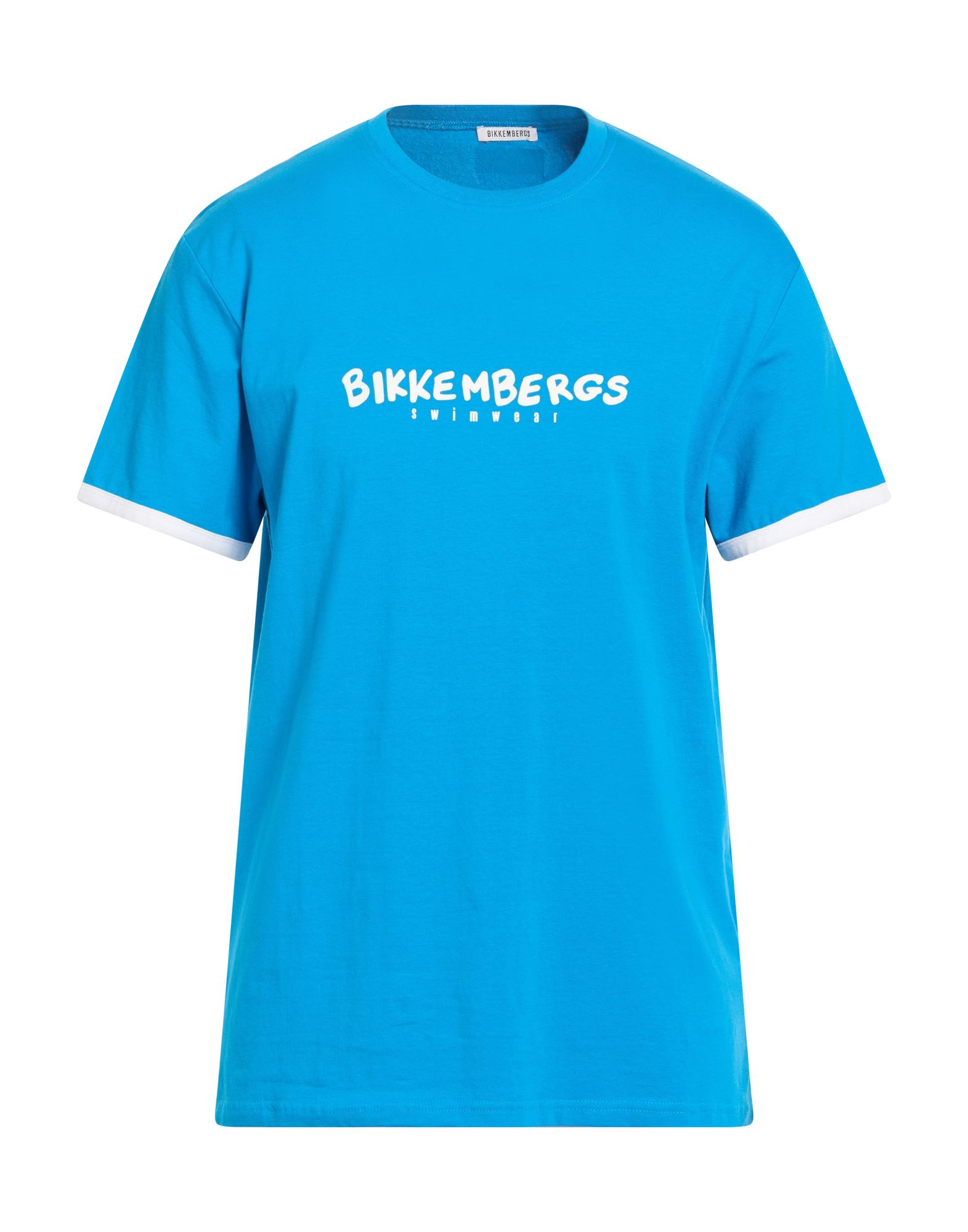 BIKKEMBERGS T-shirts Herren Azurblau von BIKKEMBERGS