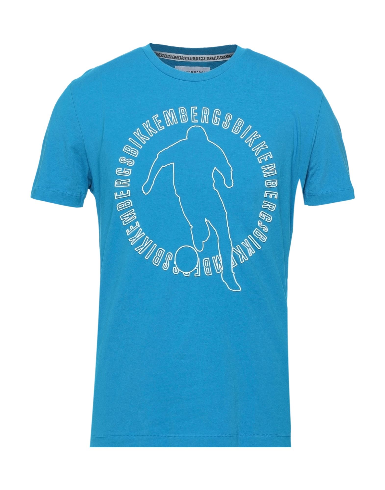 BIKKEMBERGS T-shirts Herren Azurblau BIKKEMBERGS T-shirts Herren Azurblau von BIKKEMBERGS