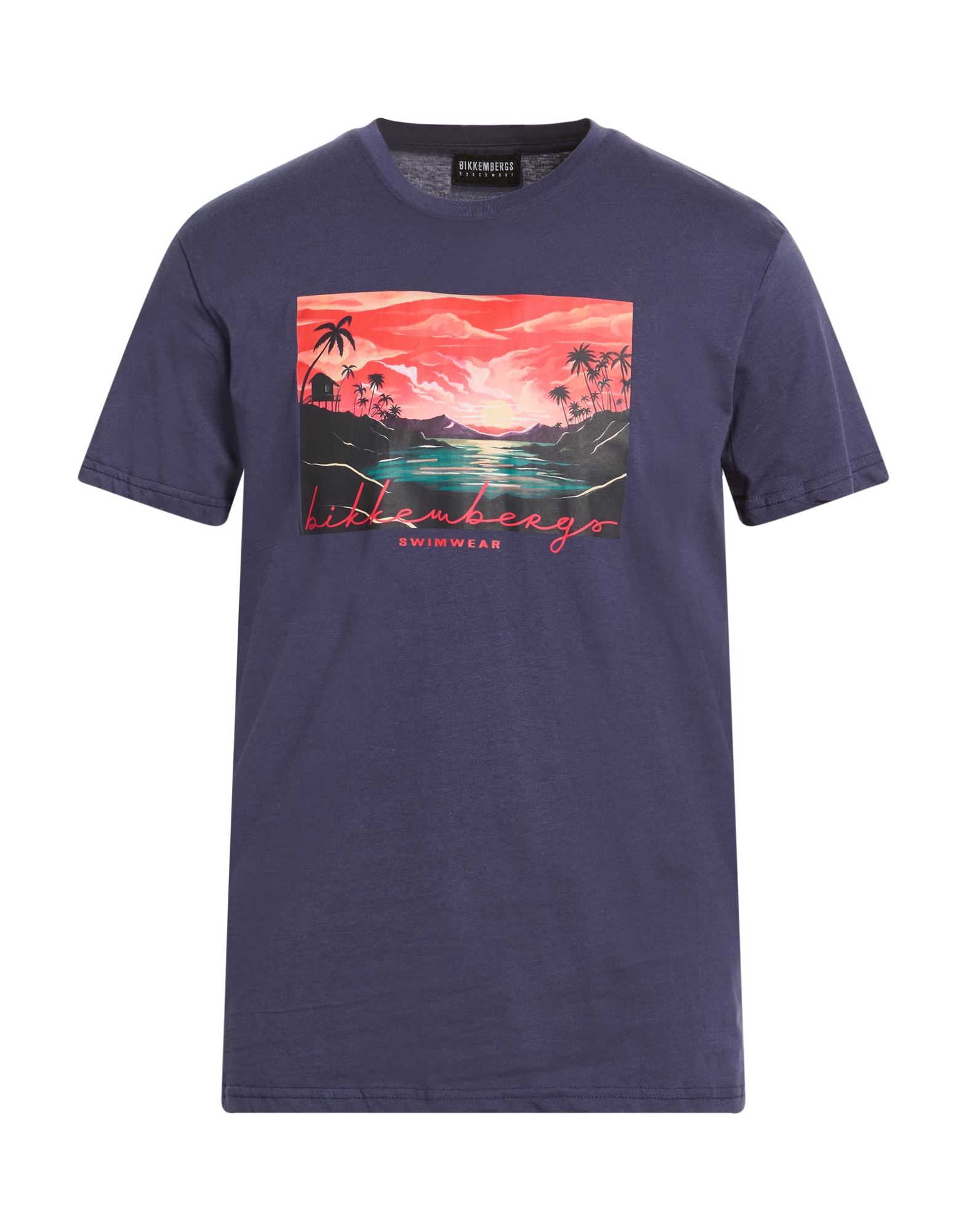 BIKKEMBERGS T-shirts Herren Marineblau von BIKKEMBERGS