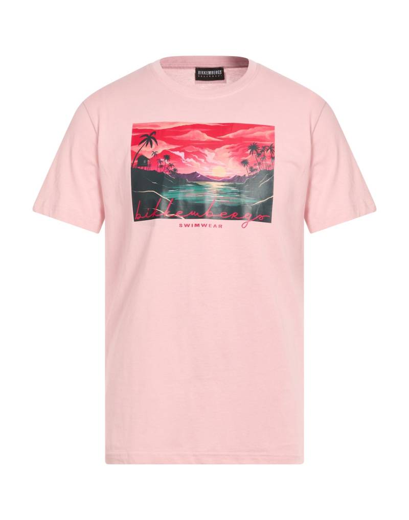BIKKEMBERGS T-shirts Herren Rosa von BIKKEMBERGS