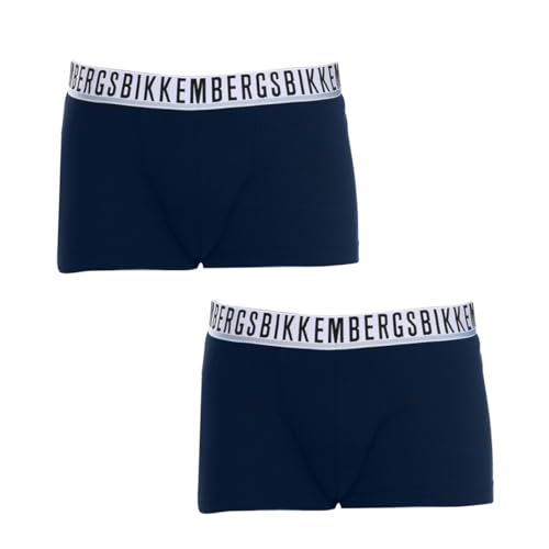 Bikkembergs Boxershorts für Herren, 2er-Pack, Boxershorts aus elastischer Baumwolle, Underwear, Artikel BKK1UTR01BI Pack Trunk, Marineblau, M von BIKKEMBERGS