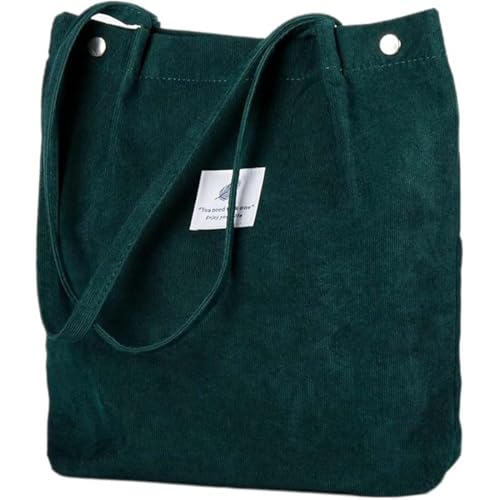 BIKPRST Handtasche Damen Tote Bag Shopper Groß Umhängetasche Cord Umhängetasche Damen Groß Cord Tasche Damen Shopper Tote Bag Einkaufstasche Handtasche Shopper Für Arbeit Einkaufen Schule von BIKPRST