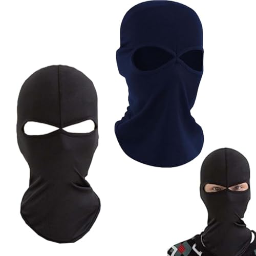 BIKPRST Winter Sturmhaube Mit 2 Löchern Ski Gesichtsabdeckung Für Draußen,Sturmhauben,Skimaske,Balaclava Für Damen Und Herren–Uv-Schutz,Winddicht Warm,Motorradfahren,Snowboarden Für Radfahren Outdoor von BIKPRST