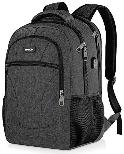 BIKROD Rucksack Herren, Schulrucksack Jungen Teenager, 15.6 Zoll Laptop Arbeit Daypack mit USB-Ladeanschluss für Business Wandern Reisen Camping Schulranzen, Schwarz BIKROD Rucksack Herren, Schulrucksack Jungen Teenager, 15.6 Zoll Laptop Arbeit Daypack mit USB-Ladeanschluss für Business Wandern Reisen Camping Schulranzen, Schwarz von BIKROD