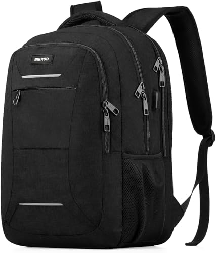 BIKROD Rucksack Herren, Schulrucksack Jungen Teenager, 17.3 Zoll Laptoptasche mit USB Ladeanschluss, Arbeit Reisen Wasserdicht Rucksack mit Anti Diebstahl Tasche, 25-35 L BIKROD Rucksack Herren, Schulrucksack Jungen Teenager, 17.3 Zoll Laptoptasche mit USB Ladeanschluss, Arbeit Reisen Wasserdicht Rucksack mit Anti Diebstahl Tasche, 25-35 L von BIKROD