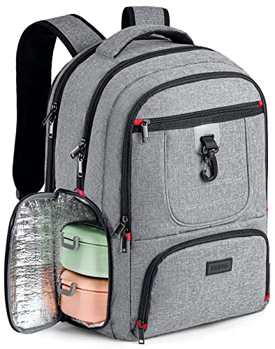 Rucksack Herren, Lunch-Schulrucksack Jungen, 17.3 Zoll Laptoptasche Teenager mit USB Ladeanschluss, Großer Wasserdichtem Daypack für Arbeit Reisen mit Anti Diebstahl Tasche von BIKROD