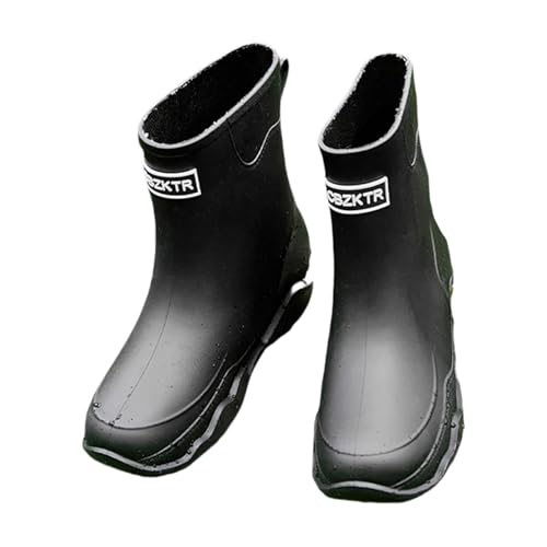 BILIKEYU Damen Herren Unisex Gummistiefel Regenstiefel Stiefeletten Outdoor Gartenschuhe Wasserdicht rutschfeste Kurze Gummi-Regenschuhe Kurz Stiefe Für Arbeit Angeln Autowäsche Küche gr 38 von BILIKEYU