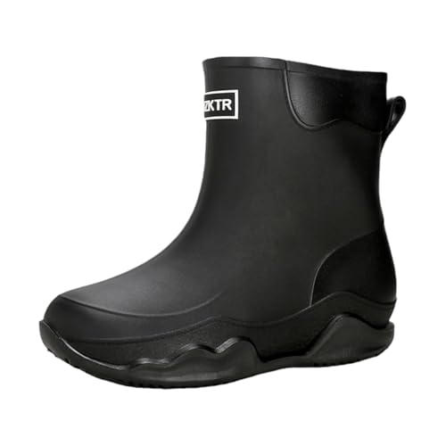 BILIKEYU Damen Herren Unisex Gummistiefel Regenstiefel Stiefeletten Outdoor Gartenschuhe Wasserdicht rutschfeste Kurze Gummi-Regenschuhe Kurz Stiefe Für Arbeit Angeln Autowäsche Küche gr 38 von BILIKEYU