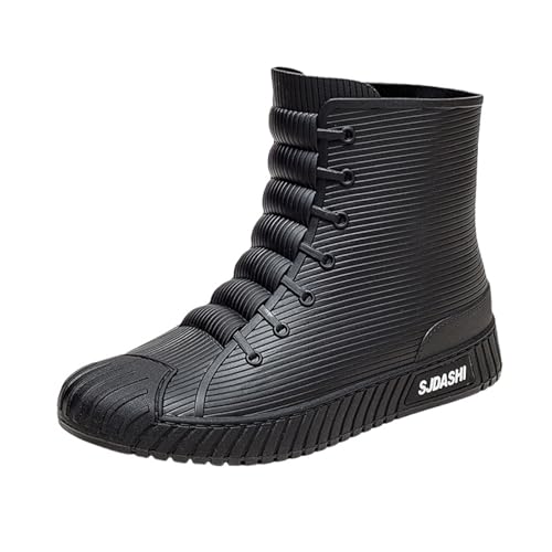 BILIKEYU Damen Herren Unisex Gummistiefel Regenstiefel Stiefeletten Outdoor Gartenschuhe Wasserdicht rutschfeste Kurze Gummi-Regenschuhe Kurz Stiefe Für Arbeit Angeln Autowäsche Küche gr 38 von BILIKEYU