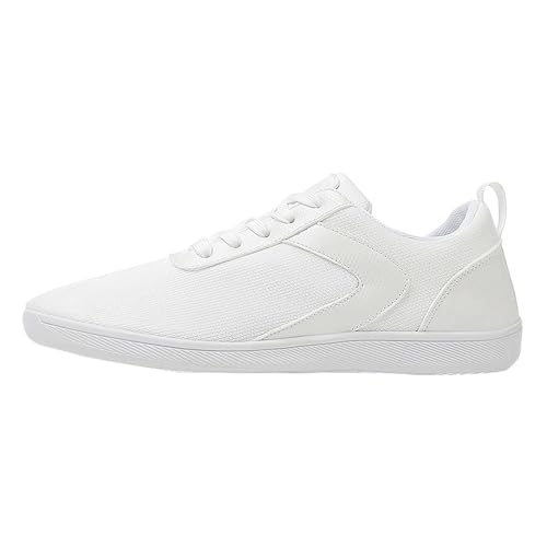BILIKEYU Damen Sneaker Sportschuhe Flache Schnürer rutschfeste Leichte Weiche Bequem Schuhe Sport Freizeitschuhe Atmungsaktive Outdoor Gehen Schuhe Walkingschuhe gr 45 Weiß von BILIKEYU