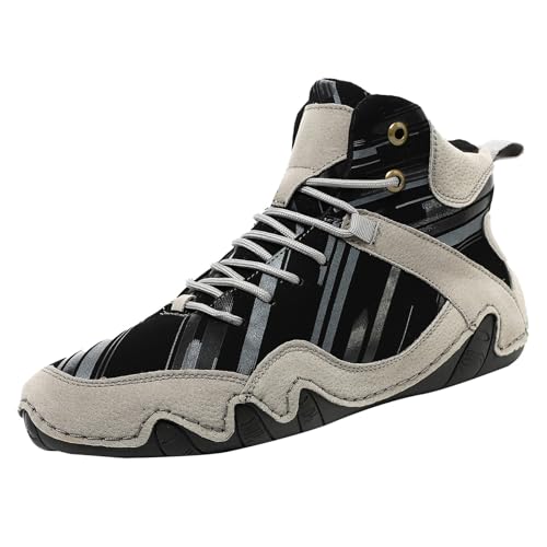 BILIKEYU High Top Sneakers Damen Herren Sportschuhe Große Größe Leichte Barfußschuhe Wanderschuhe rutschfeste Sport Outdoor Fitness Walking Gehen Sneakers gr 49 von BILIKEYU