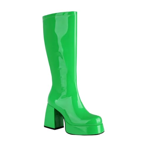 BILIKEYU Lange Stiefel Damen Plateau rutschfest Stiefeletten Lack Mit Absatz Reißverschluss Sexy Mid-Calf Kurzschaft Stiefel Vintage Elegant Bequem Langlebig Stiefel gr 42 Grün BILIKEYU Lange Stiefel Damen Plateau rutschfest Stiefeletten Lack Mit Absatz Reißverschluss Sexy Mid-Calf Kurzschaft Stiefel Vintage Elegant Bequem Langlebig Stiefel gr 42 Grün von BILIKEYU