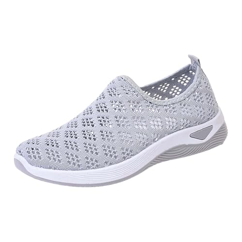 BILIKEYU Orthopädische Schuhe Damen Walkingschuhe Mesh Weiche Bequeme Atmungsaktive Slip On Sneakers Weiche Leicht rutschfest Freizeit Laufschuhe Outdoor Turnschuhe gr 35 von BILIKEYU
