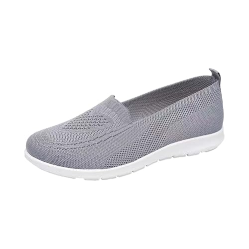 BILIKEYU Walkingschuhe Damen Flache rutschfeste Sportschuhe Mesh Weich Bequem Atmungsaktiv Slip On Sneaker Outdoor Freizeitschuhe Turnschuhe Casual Schuhe für Komfortables Gehen gr 42 von BILIKEYU