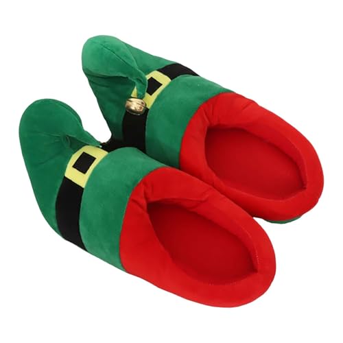 BILIKEYU Weihnachten Urlaub Hausschuhe Damen Herren Niedliche Mode Warme Winter Baumwollpantoffeln Weiche Schuhe Rutschfesten Indoor Schlafzimmer Haus Schuhe gr 38 Grün von BILIKEYU