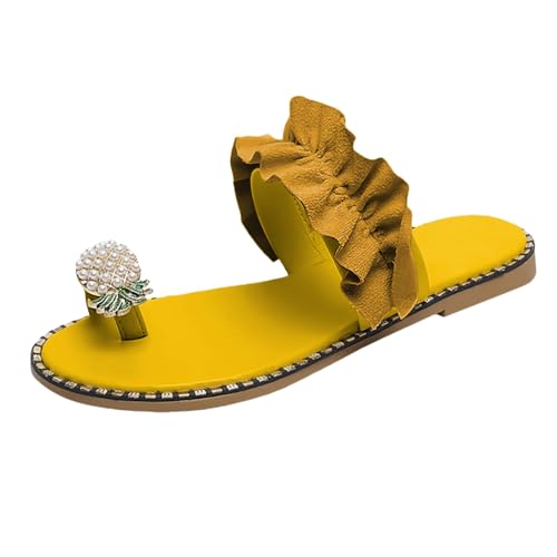 Sandalen Damen Flache Offene Schuhe Hausschuhe Sommerschuhe Leicht rutschfest Bequem Elegant Perle Sandalen Flip Flops Freizeit Strand Schuhe gr 41 Sandalen Damen Flache Offene Schuhe Hausschuhe Sommerschuhe Leicht rutschfest Bequem Elegant Perle Sandalen Flip Flops Freizeit Strand Schuhe gr 41 von BILIKEYU