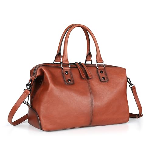 BILIYA Vintage-Tragetasche aus echtem Leder für Damen, Tragegriff oben, Schulter und Crossbody, mit Geschenkbox BILIYA Vintage-Tragetasche aus echtem Leder für Damen, Tragegriff oben, Schulter und Crossbody, mit Geschenkbox von BILIYA