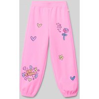 BILLIEBLUSH Regular Fit Sweatpants mit Statement-Prints in Pink, Größe 116 von BILLIEBLUSH