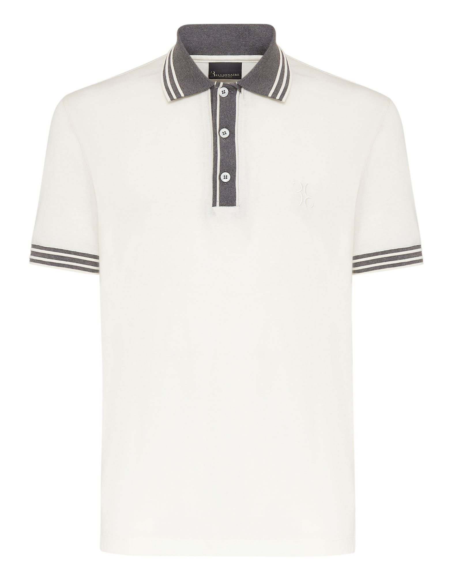 BILLIONAIRE Poloshirt Herren Weiß von BILLIONAIRE