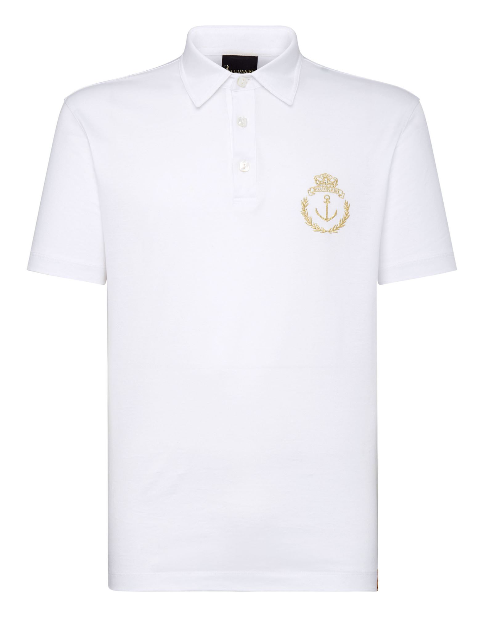 BILLIONAIRE Poloshirt Herren Weiß von BILLIONAIRE