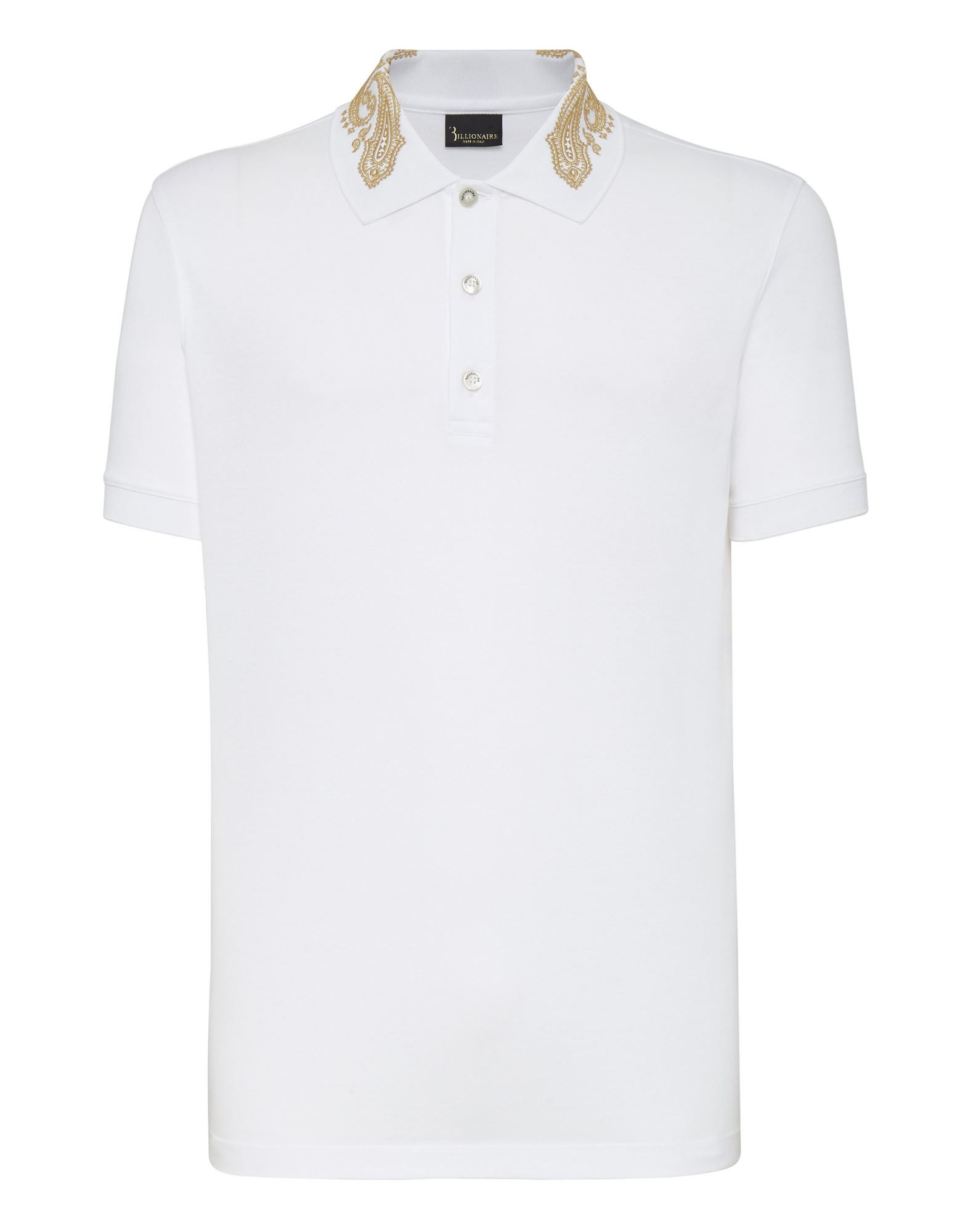 BILLIONAIRE Poloshirt Herren Weiß von BILLIONAIRE