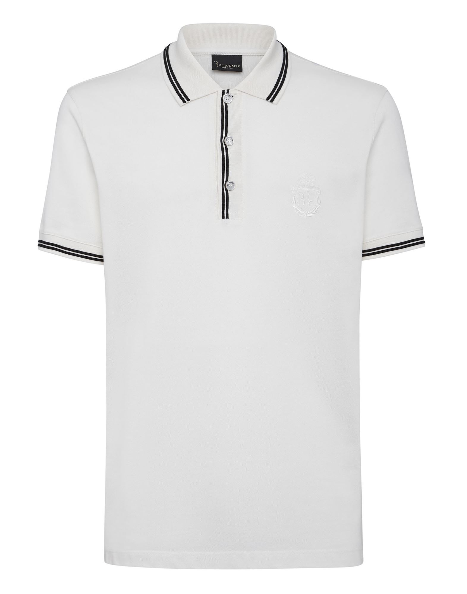 BILLIONAIRE Poloshirt Herren Weiß von BILLIONAIRE