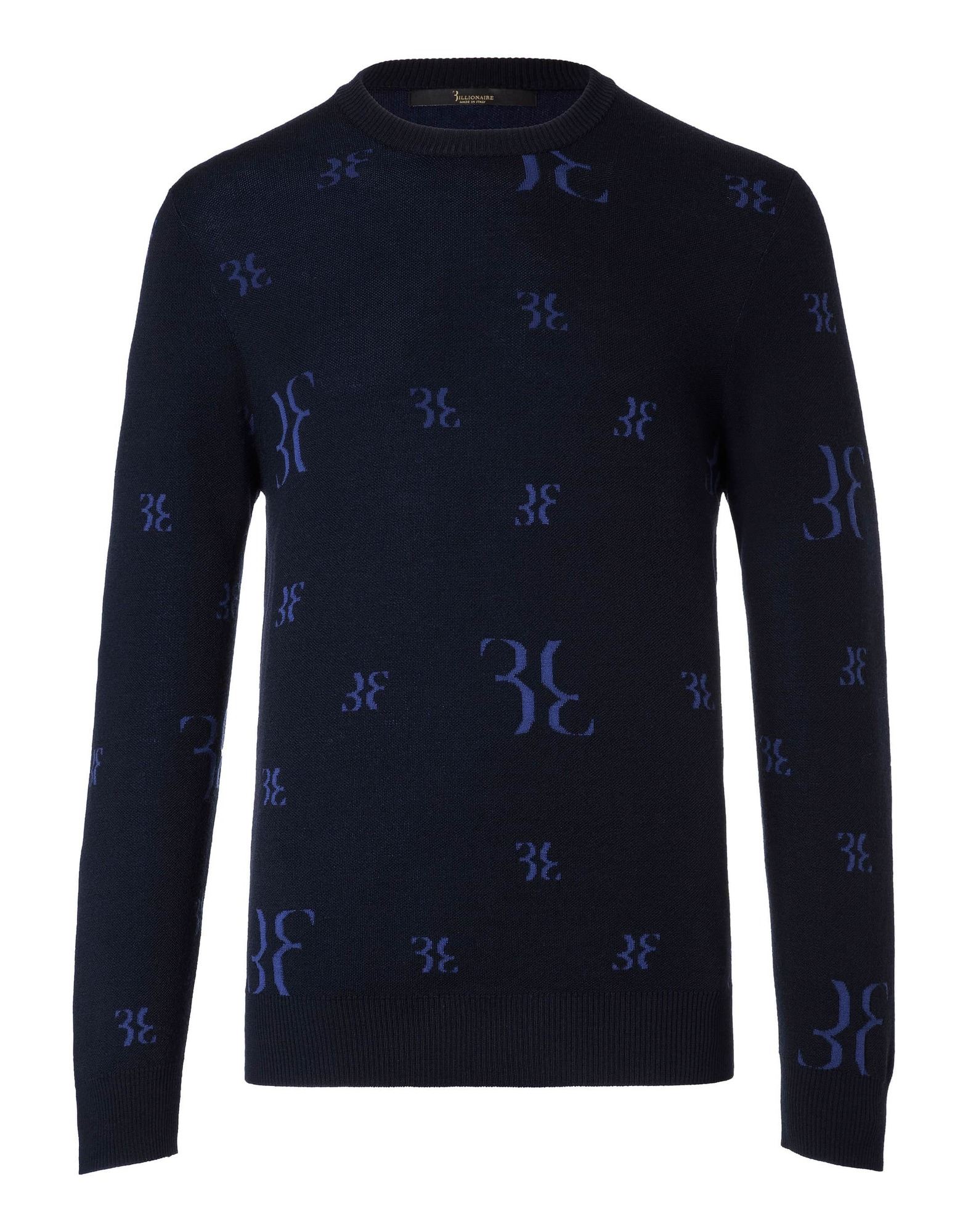 BILLIONAIRE Pullover Herren Blau von BILLIONAIRE