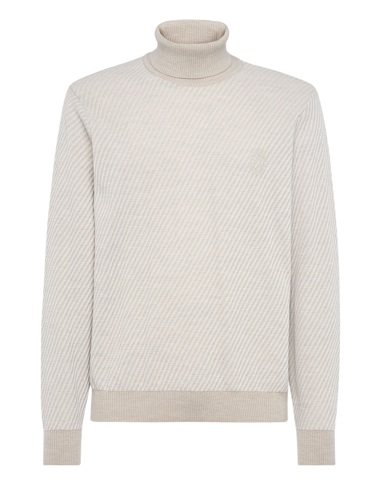 BILLIONAIRE Rollkragenpullover Herren Beige von BILLIONAIRE